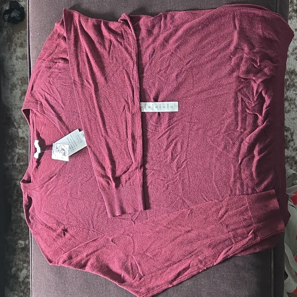 Men's Croft & Barrow Red Wine Sweater - Size XL